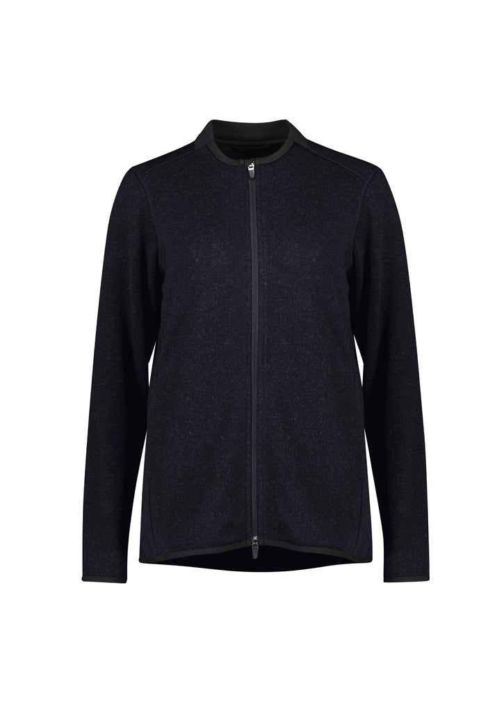 Women's Nova Zip Front Jumper - Navy Marle