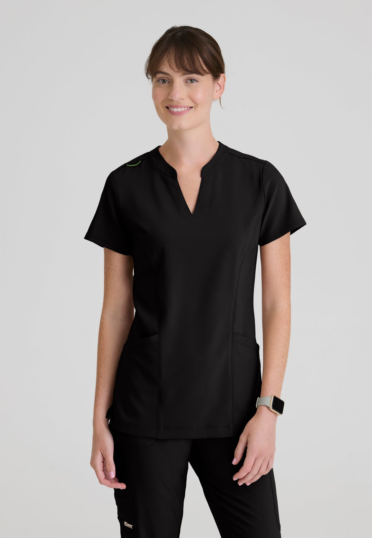 Ladies Sky Scrub Top in 01 Black