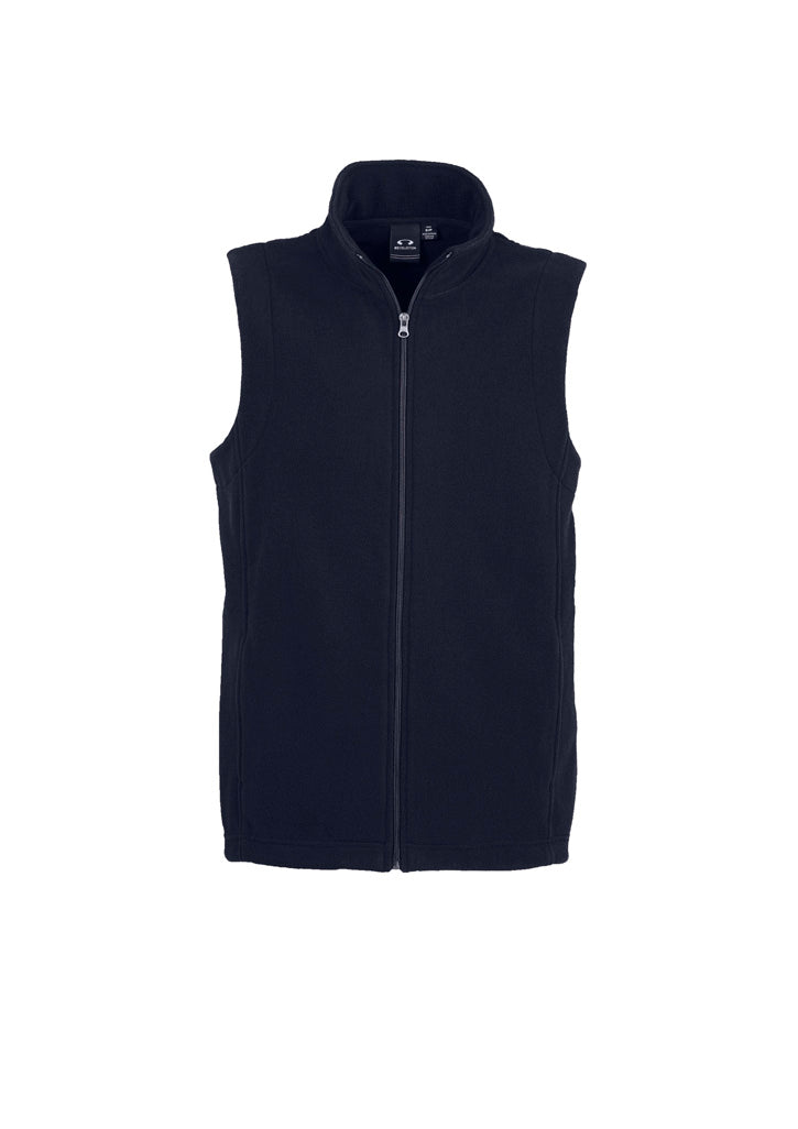 Men's Plain Micro Fleece Vest - Navy
