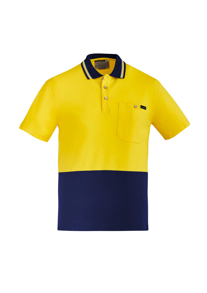Men's Hi Vis Cotton Short Sleeve Polo
