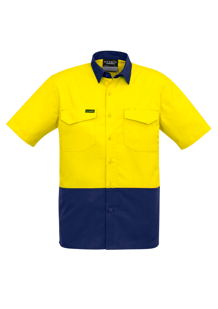 Men's Rugged Cooling Hi Vis Short Sleeve Shirt