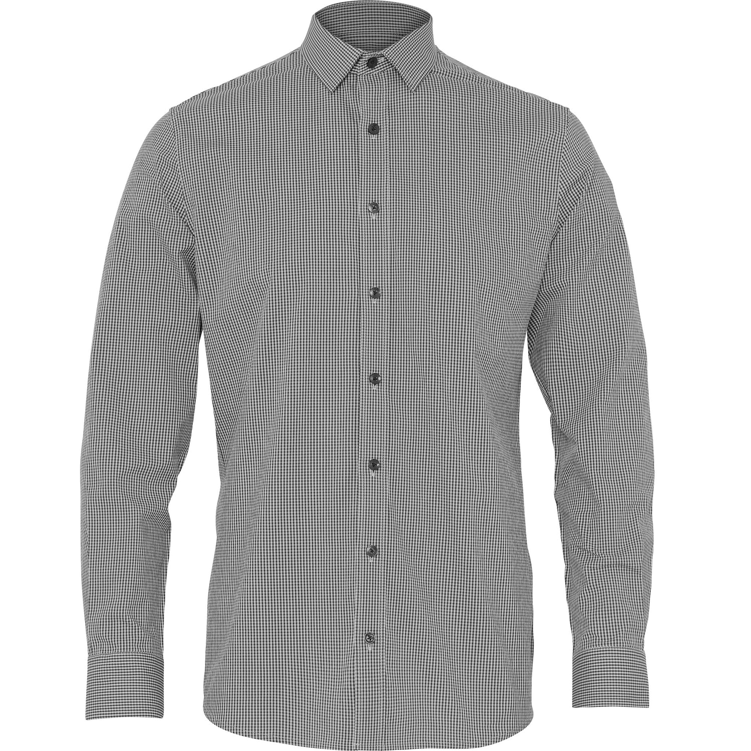 Men's Avignon Gingham Check Stretch Long Sleeve Slim Shirt