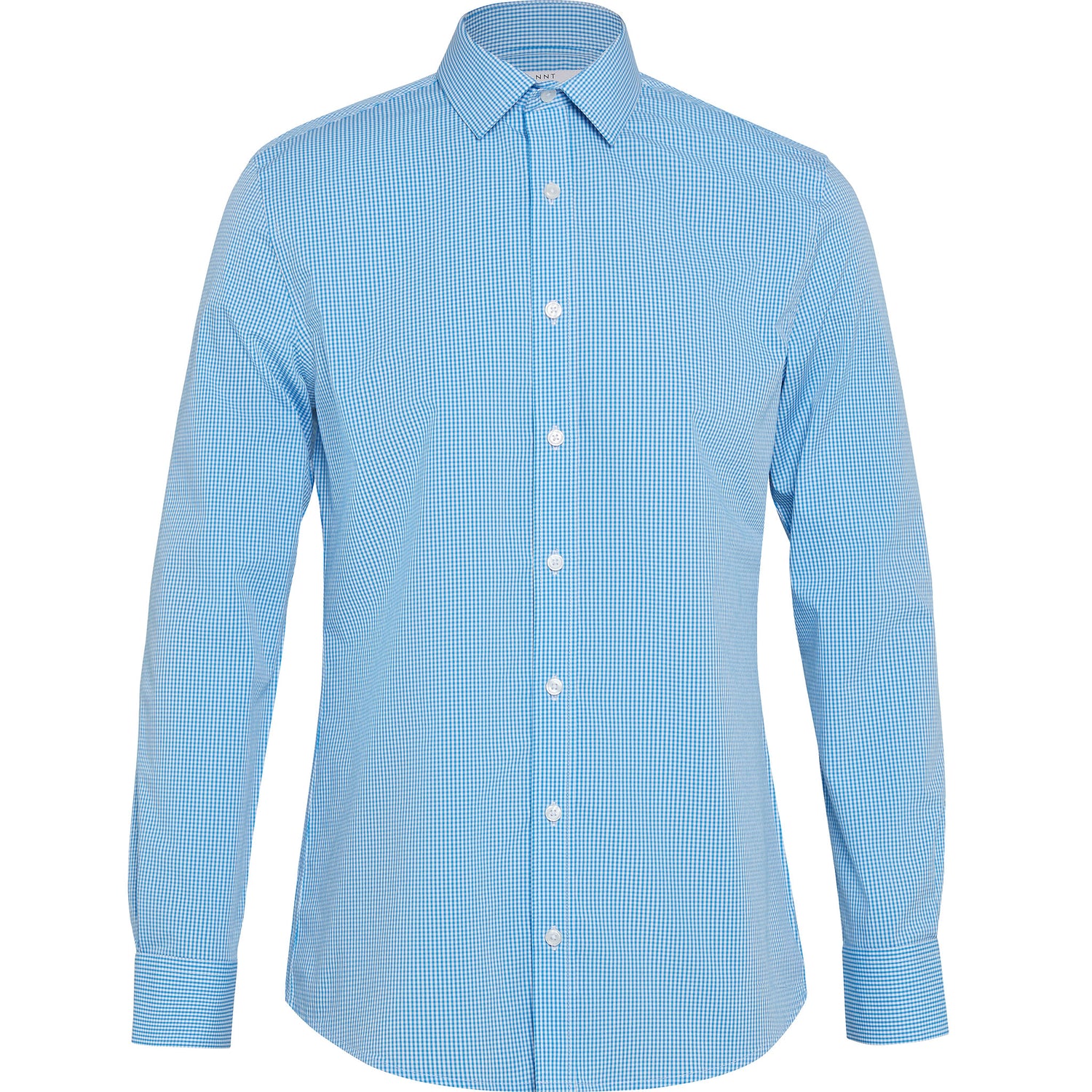 Men's Avignon Gingham Check Stretch Long Sleeve Slim Shirt