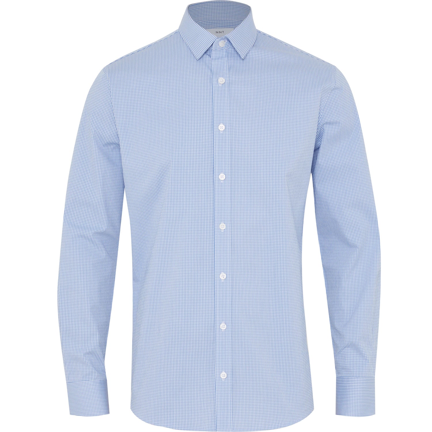 Men's Avignon Gingham Check Stretch Long Sleeve Slim Shirt