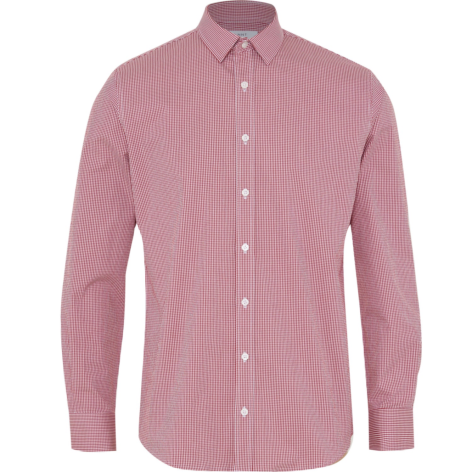 Men's Avignon Gingham Check Stretch Long Sleeve Slim Shirt