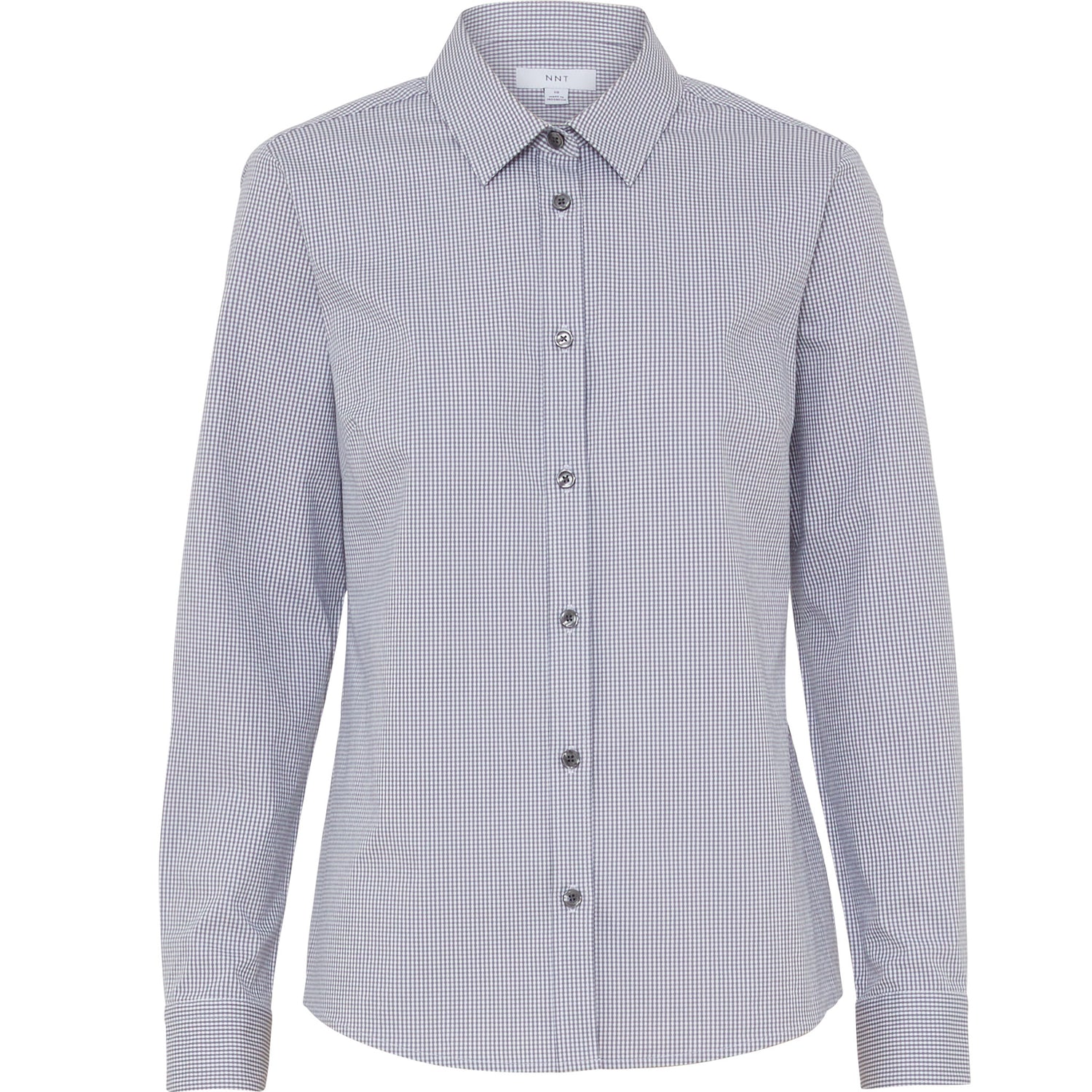 Women's Avignon Gingham Check Stretch Long Sleeve Slim Shirt