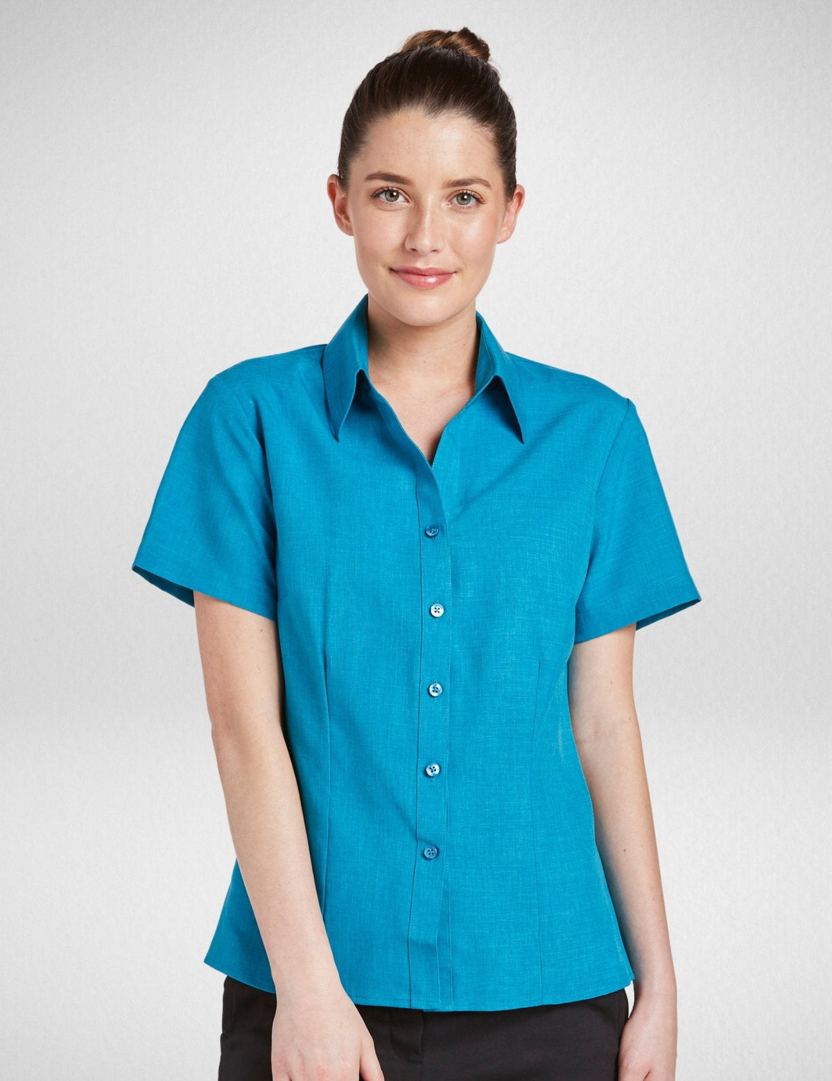 Women's Climate Smart Semi Fit Short Sleeve Shirt in Teal