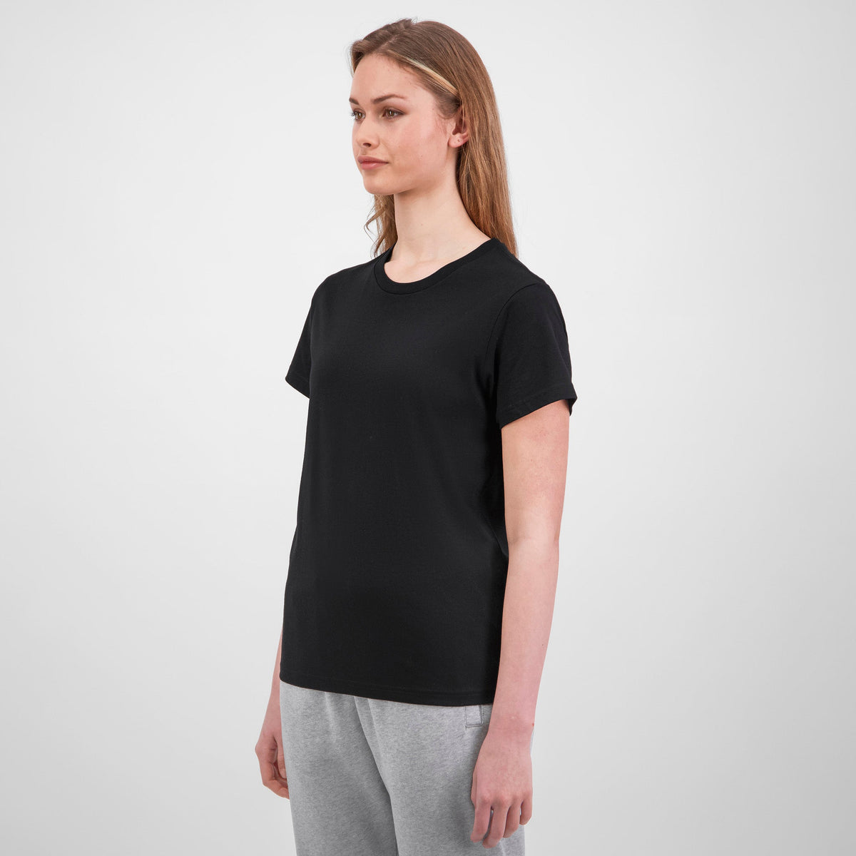 Women's Basis Short Sleeve Tee in Black — view 2