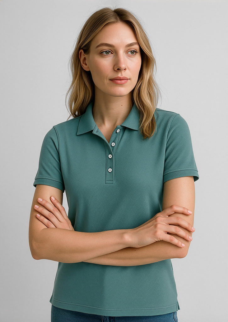 City Womens Short Sleeve Polo