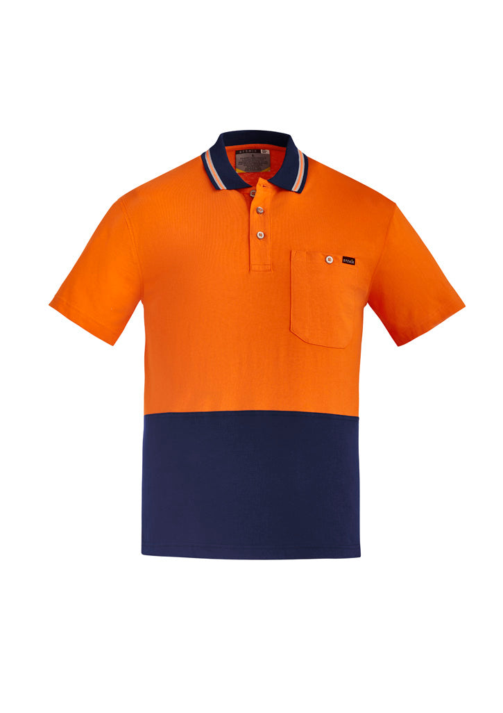 Men's Hi Vis Cotton Short Sleeve Polo
