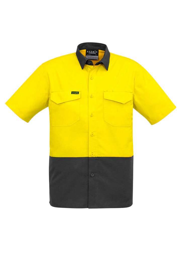Men's Rugged Cooling Hi Vis Short Sleeve Shirt