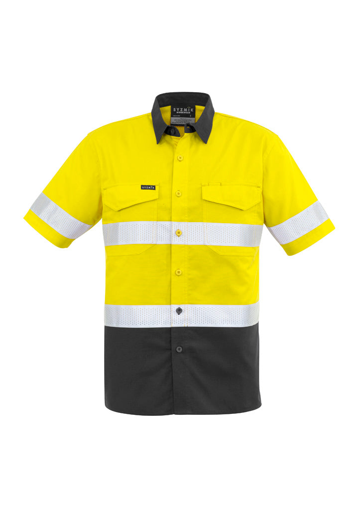 Men's Rugged Cooling Hi Vis Taped Short Sleeve Shirt