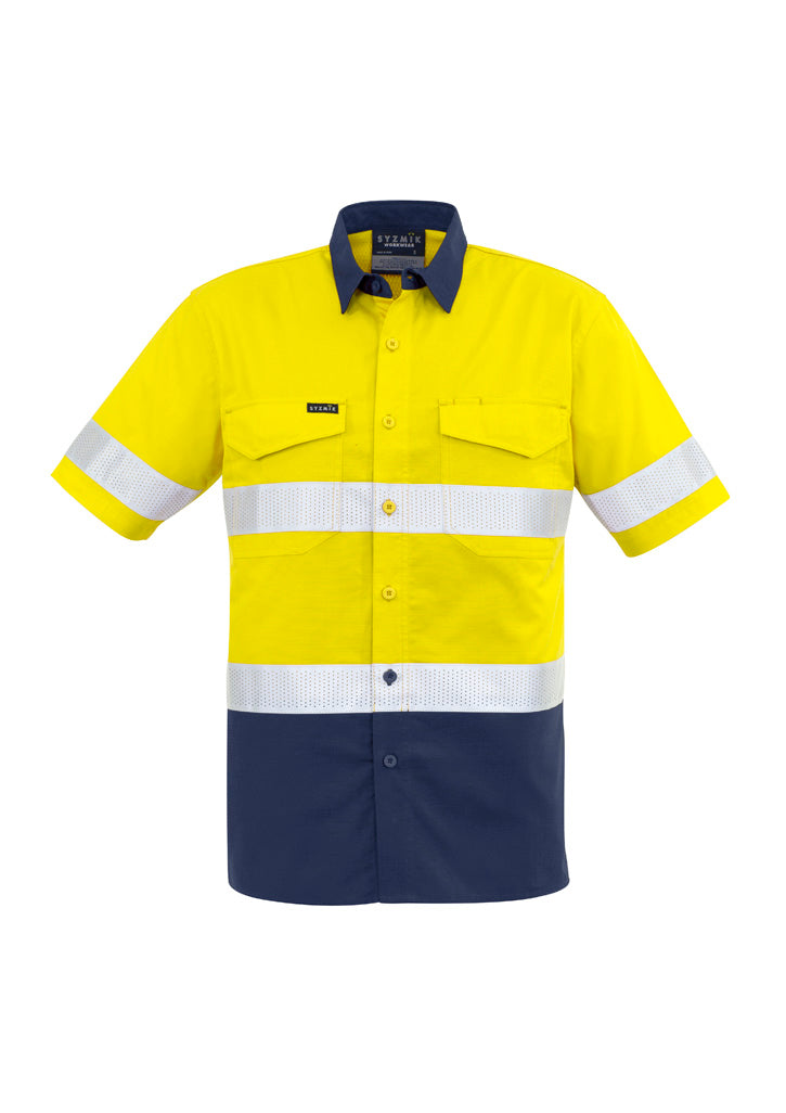 Men's Rugged Cooling Hi Vis Taped Short Sleeve Shirt