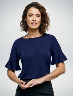 Women's Belle Blouse in Navy