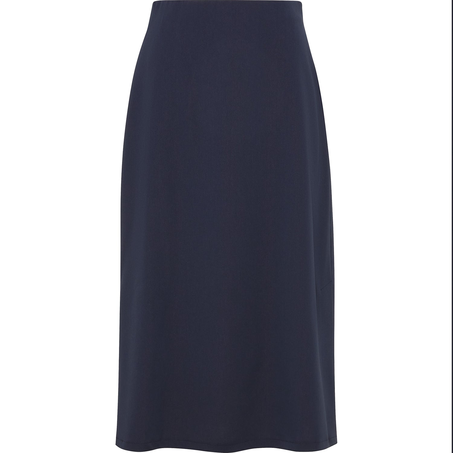 Women's Crepe Stretch Midi Length A-line Skirt