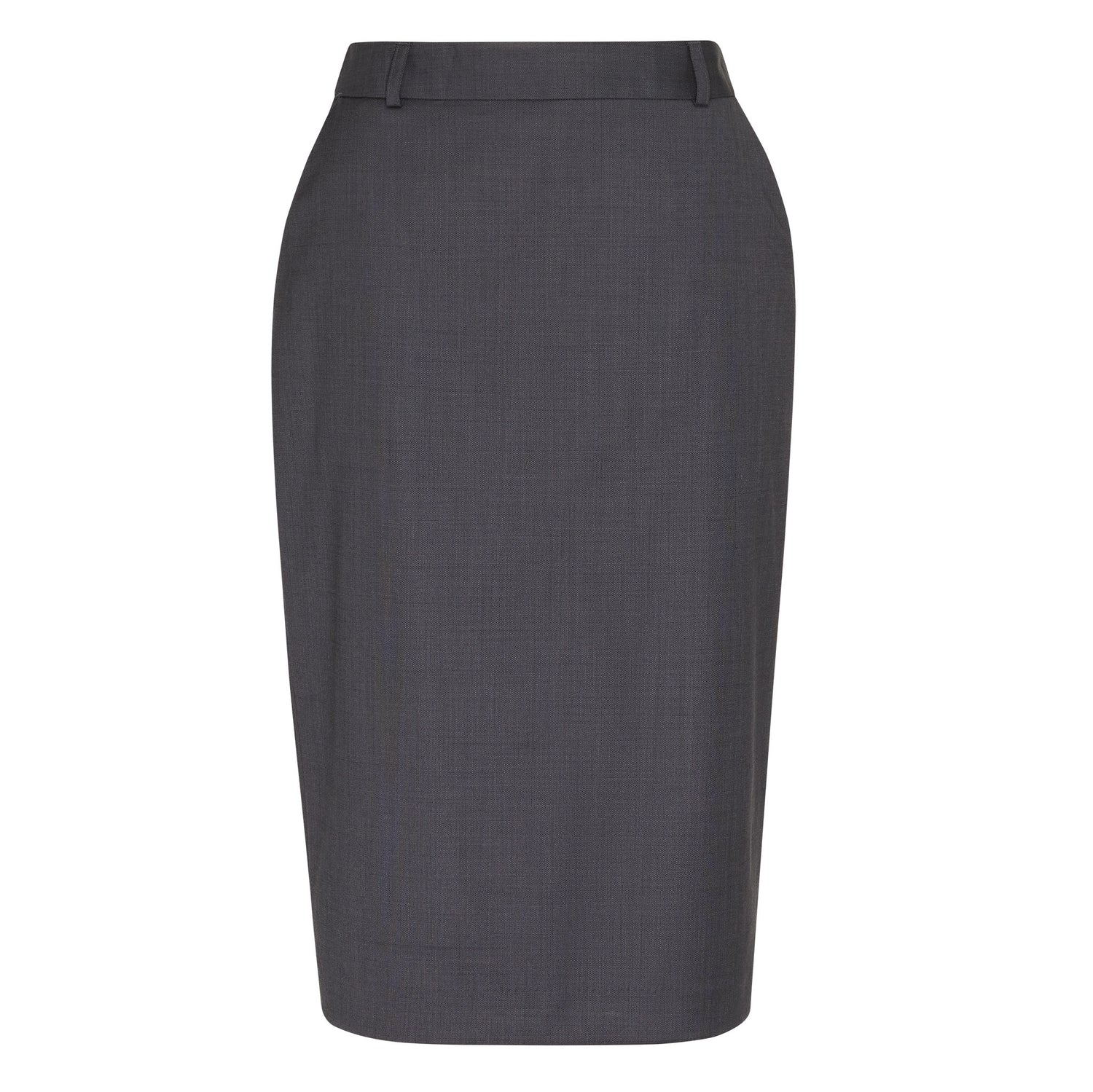 Women's Wool Blend Twill Secret Waist Midi Skirt