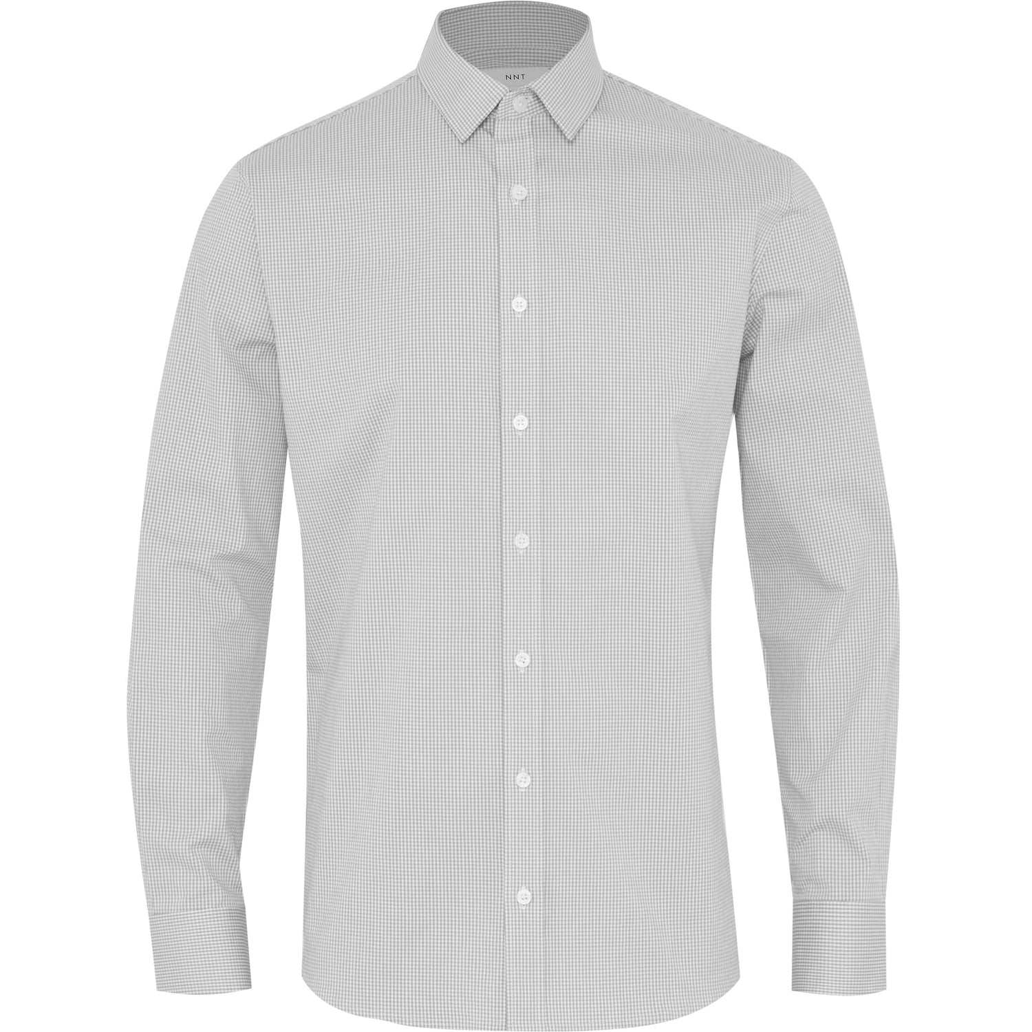 Men's Avignon Gingham Check Stretch Long Sleeve Slim Shirt