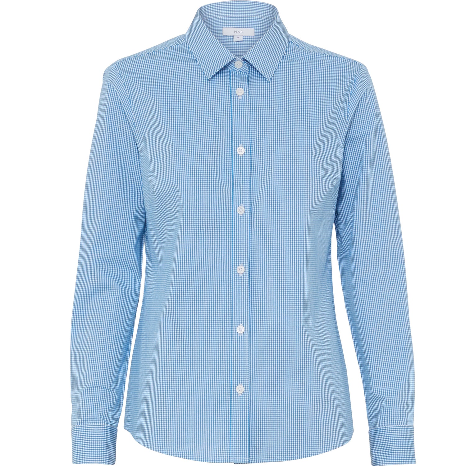 Women's Avignon Gingham Check Stretch Long Sleeve Slim Shirt
