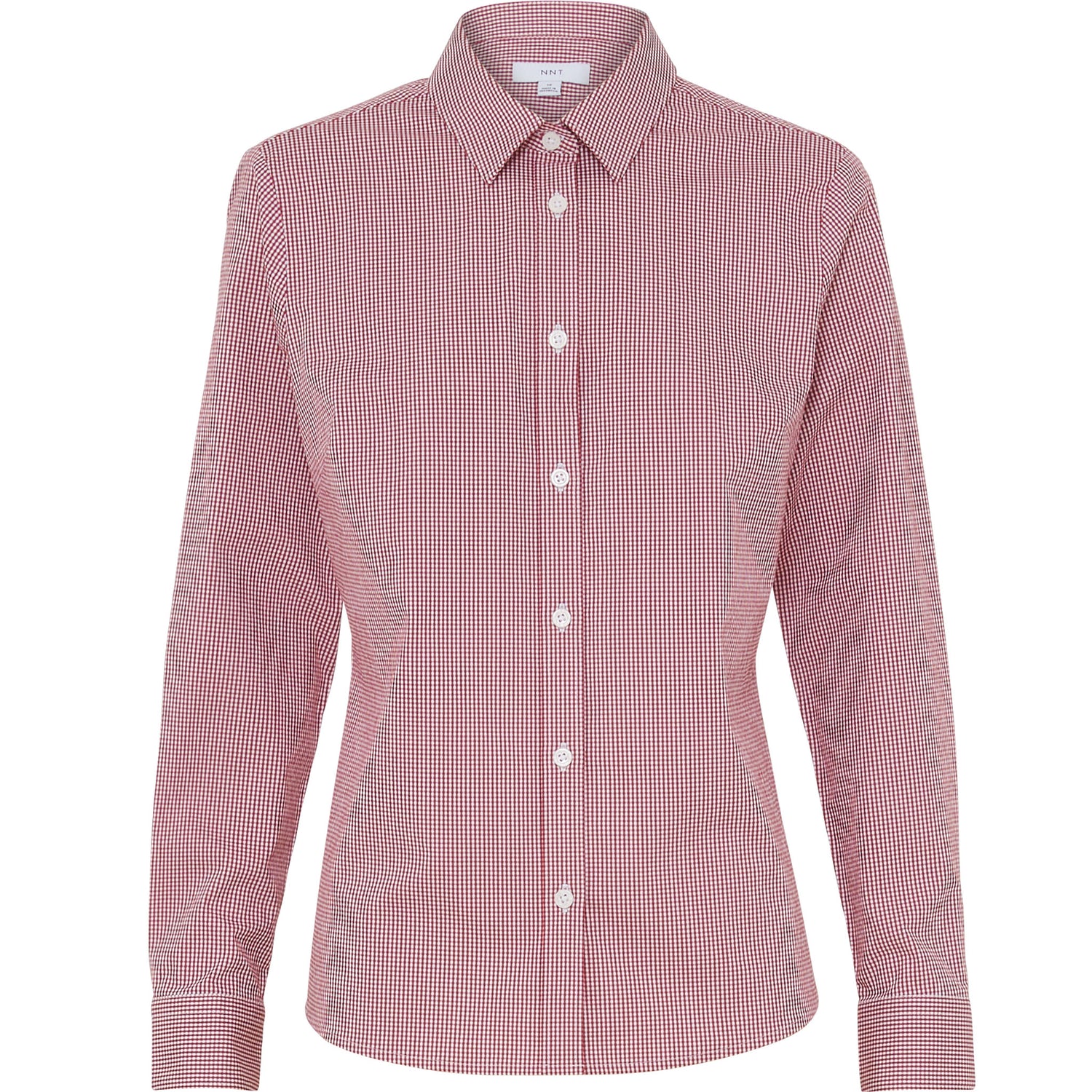 Women's Avignon Gingham Check Stretch Long Sleeve Slim Shirt