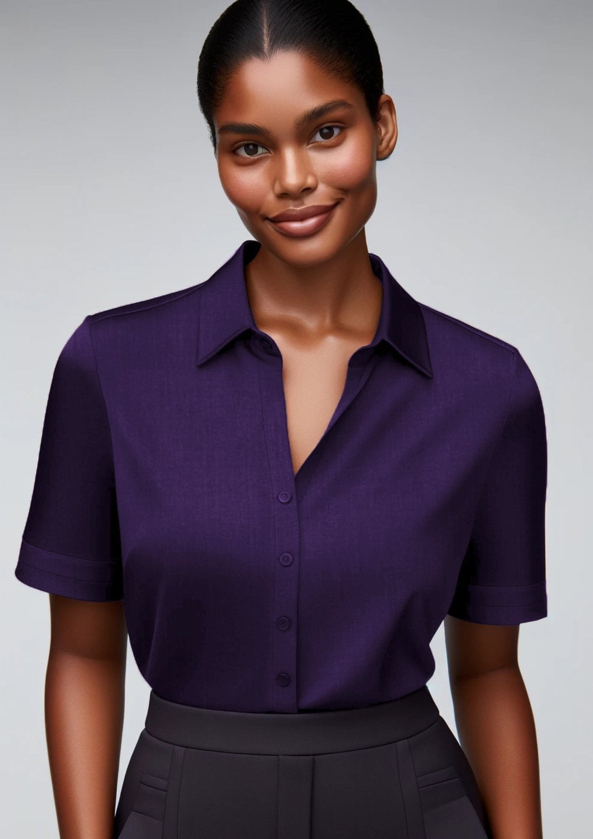 Women's Climate Smart Easy Fit Double Action Back Shirt in Violet