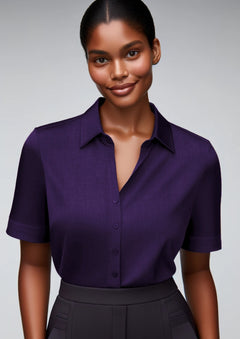 Women's Climate Smart Easy Fit Double Action Back Shirt in Violet