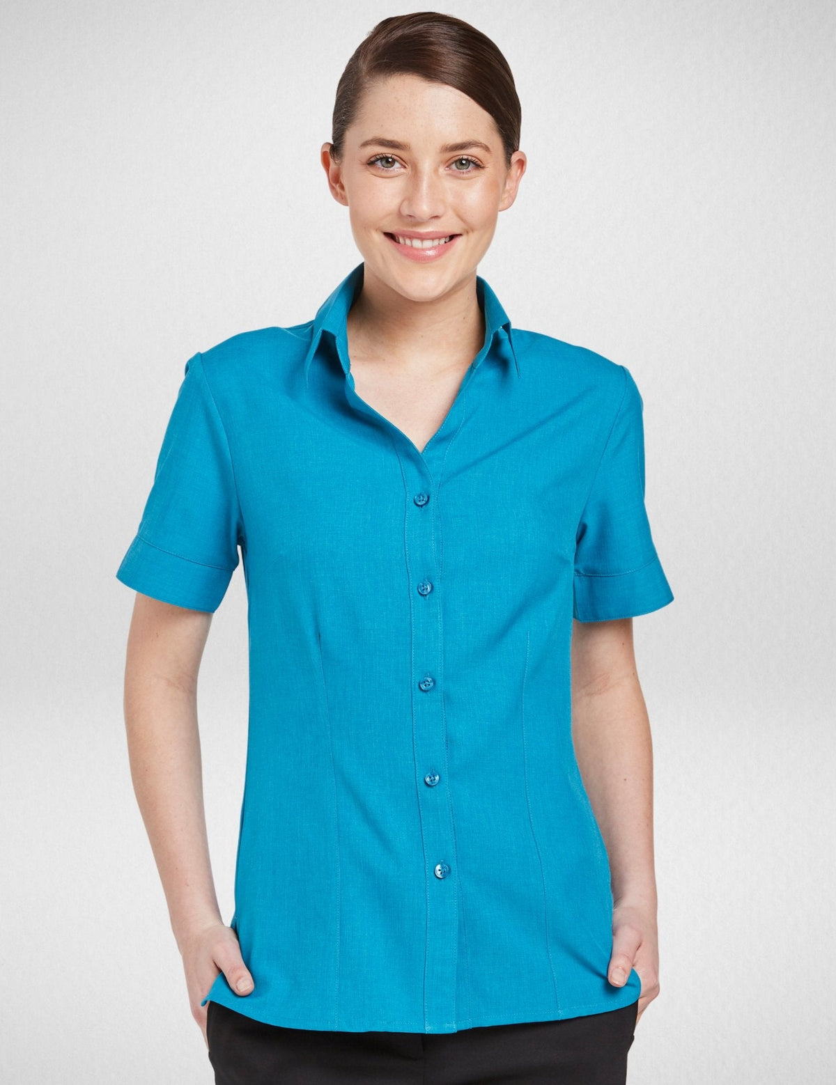 Women's Climate Smart Easy Fit Double Action Back Shirt in Teal