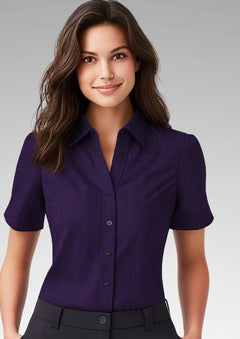 Women's Climate Smart Semi Fit Short Sleeve Shirt in Violet