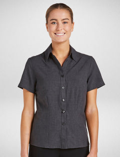 Women's Climate Smart Semi Fit Short Sleeve Shirt in Charcoal