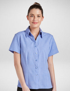 Women's Climate Smart Semi Fit Short Sleeve Shirt in Periwinkle