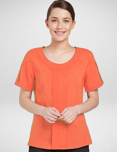Women's Jewel Blouse in Coral