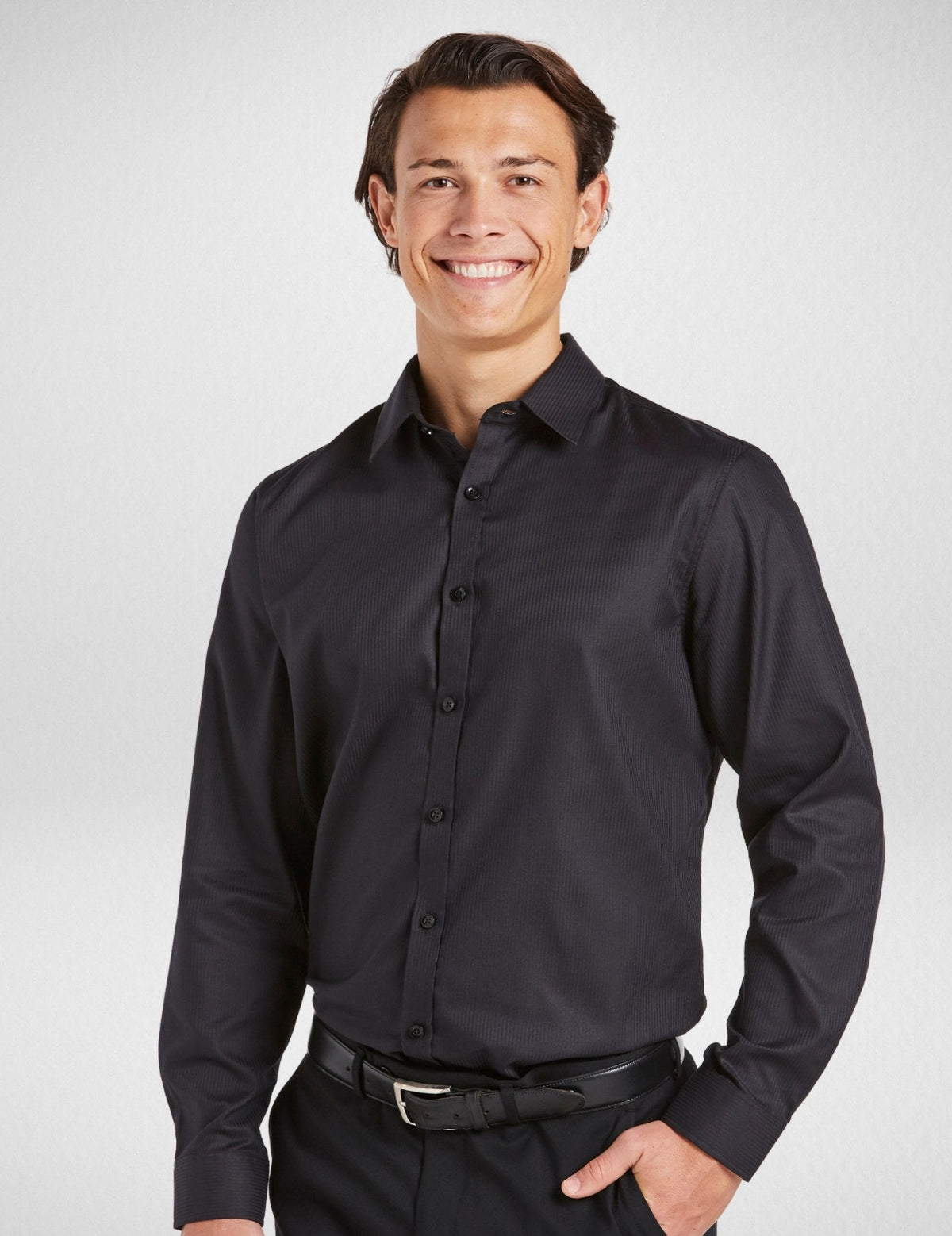 Men's Serenity Long Sleeve Shirt in Black