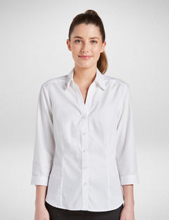 Women's Serenity 3/4 Sleeve Shirt in White